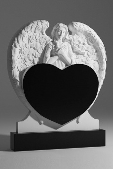 Памятник ангел с сердцем