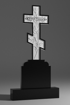 Памятник с гранитным крестом
